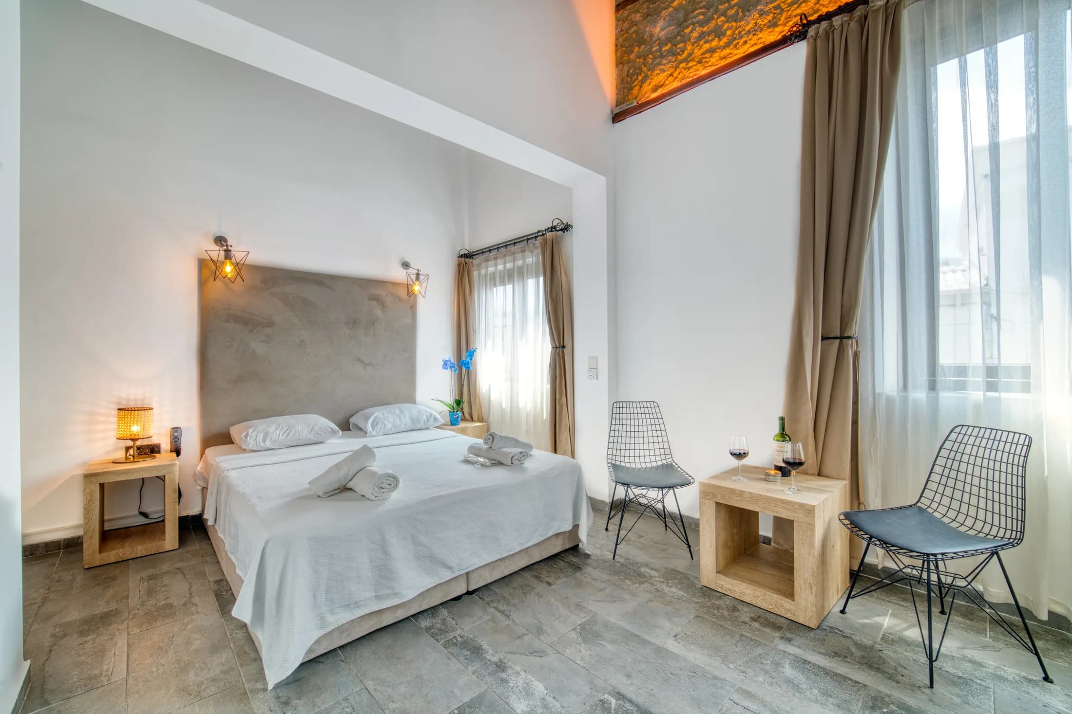 Deluxe Double Bedroom interior at Avenue Hotel Girne