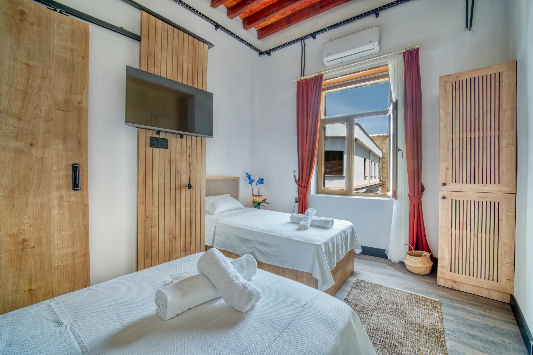 Deluxe Twin Bedroom interior at Avenue Hotel Girne