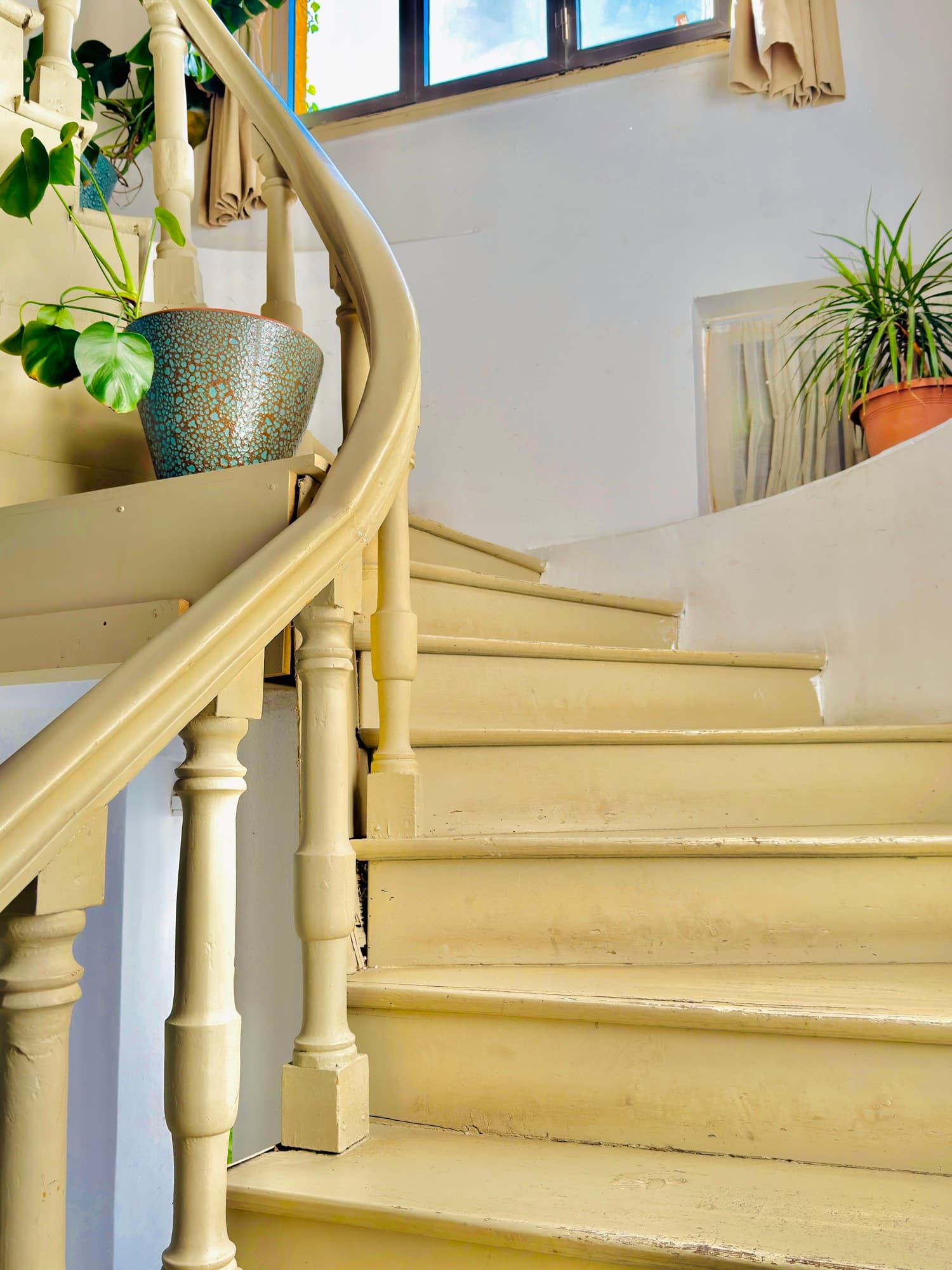 The heritage staircase at Avenue Hotel