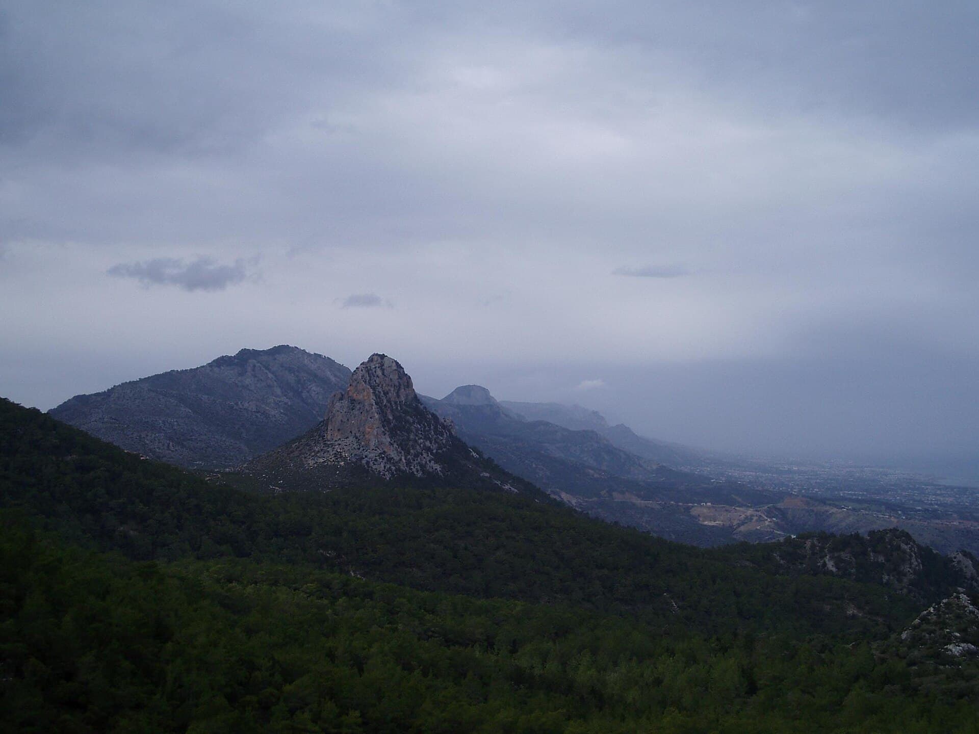 The Beşparmak (Kyrenia) mountains above Girne, North Cyprus